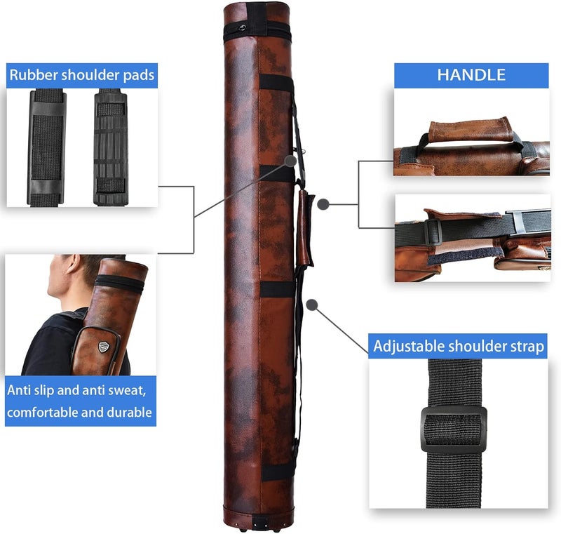 TalveX 2x2 Hard cue case Pool Cue Billiard Stick Carrying Case - Image 3